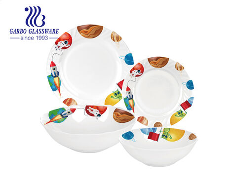 Round shape 3PCS opal glass casserole set with clear glass lid 880ml 1300ml 2200ml