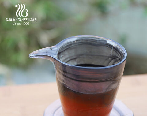 Juego de tazas de té de color gris de nuevo diseño con platillo, taza de té y jarra