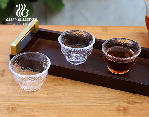 Handmade high-quality classical Japan sake glass cup with decorative hammer pattern