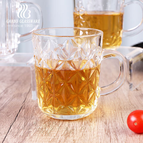 8oz classical 4 designs water tea glass mug for home use