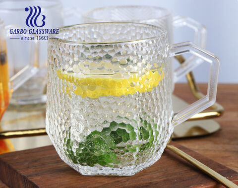 Luxury 10.5oz transparent tea coffee and water glass mug