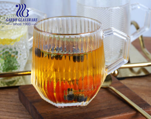 Luxury 10.5oz transparent tea coffee and water glass mug