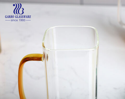 Стеклянные чашки для питья кофе из боросиликатного цвета, стеклянные кружки с соломинкой и крышкой