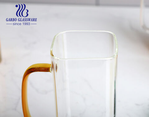 Tasses en verre à haute teneur en borosilicate avec paille et couvercle