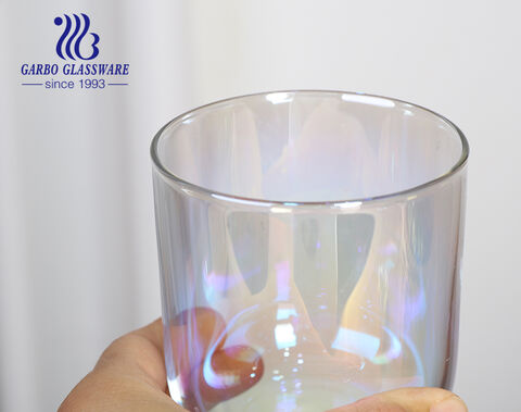 Combinación perfecta de forma y función del juego de jarra y taza de vidrio de borosilicato enchapado en iones