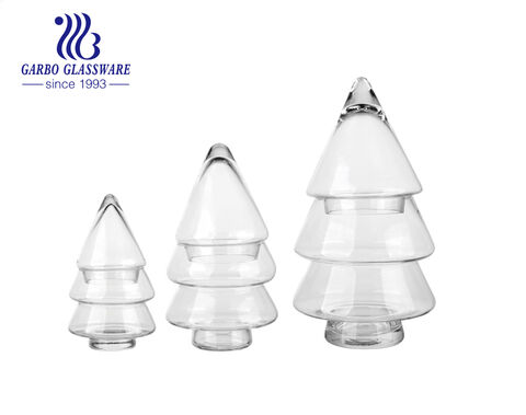 500ml Christmas Tree Glass Storage Jar With Lid