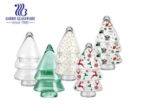 900ml Christmas series kitchenware borosilicate glass storage jar