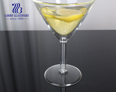 3.5oz light borosilicate double wall glass sparkling cocktail wine glass