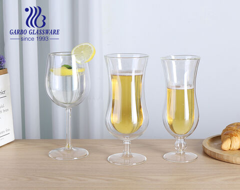 Luxury double wall champagne and wine glass cup