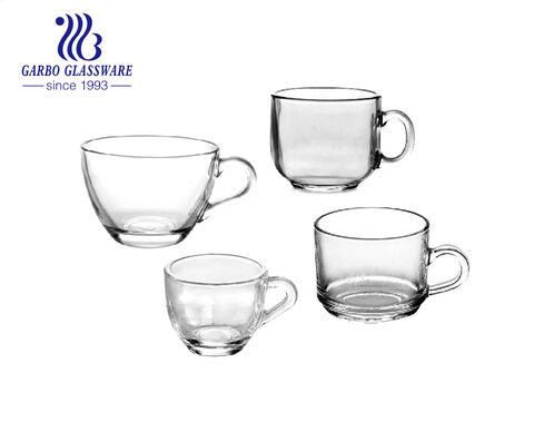 Tazas de café de vidrio pequeñas de 80 ml, 170 ml, 180 ml, 190 ml para servir espresso