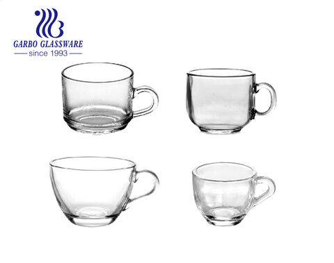 Tazas de café de vidrio pequeñas de 80 ml, 170 ml, 180 ml, 190 ml para servir espresso