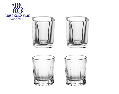 High white quality clear transparent in stock shot glass for vodka