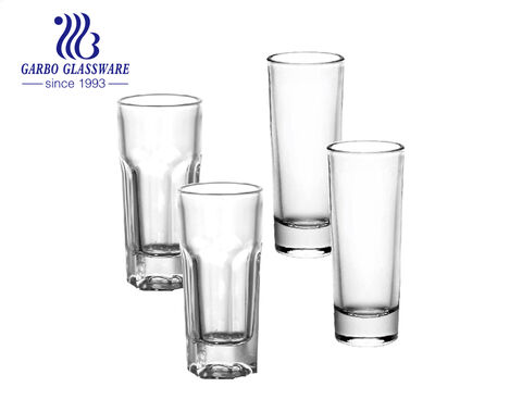 High white quality clear transparent in stock shot glass for vodka