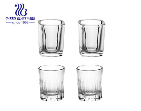 2oz 3oz In stock round and square shape Tequila shot glass