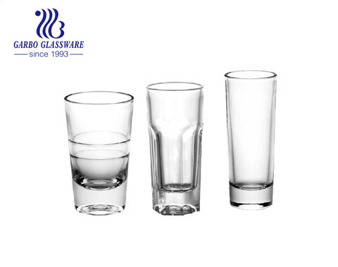 2oz 3oz 4oz klassisches Design auf Lager, klarer, transparenter Tequila-Schnapsglasbecher