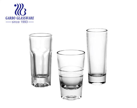 2oz 3oz 4oz klassisches Design auf Lager, klarer, transparenter Tequila-Schnapsglasbecher