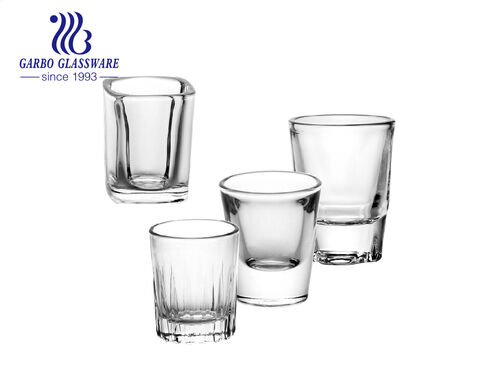 2oz 3oz 4oz klassisches Design auf Lager, klarer, transparenter Tequila-Schnapsglasbecher