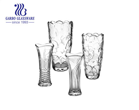 Bud shape glass vases for flower on table island