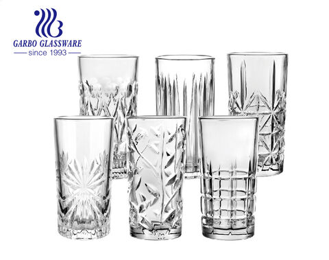 Verres highball 14 oz en cristal de style baroque