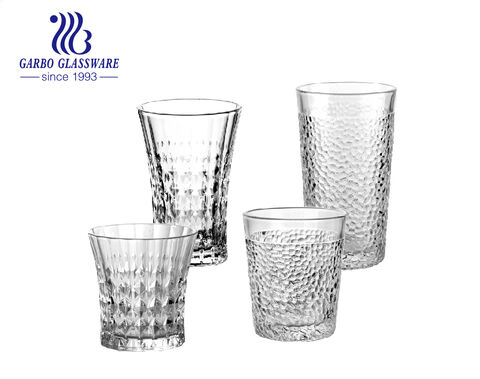 High-end quality glass cup for whiskyand juice service