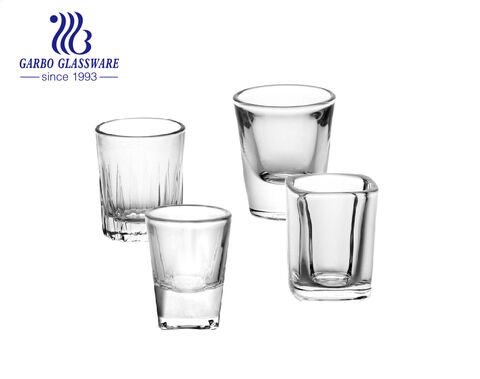 2oz 3oz dickes Boden hochwertiges Ghot-Glas auf Lager