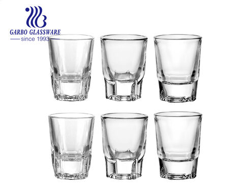 High quality In stock famous brand thick base shot glass cup