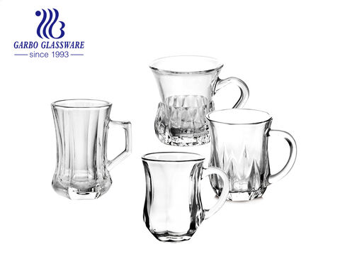 أكواب زجاجية كلاسيكية صغيرة الحجم للشاي التركي والقهوة العربية