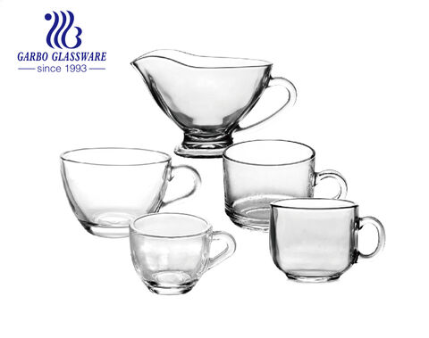 In stock classic design clear soda lime glass coffee mug