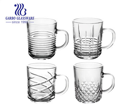High White 200ml Exquisite Glass Tea Mug with Handle Design