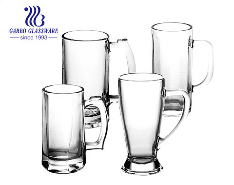 Precision-Crafted 12oz Glass Beer Mug with Machine-Made Excellence