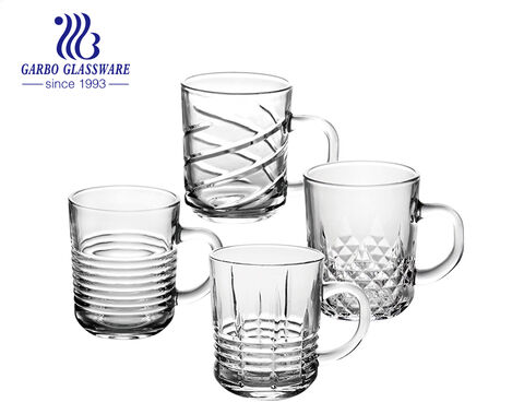 7oz klassische transparente klare Trinkglas-Teetasse auf Lager