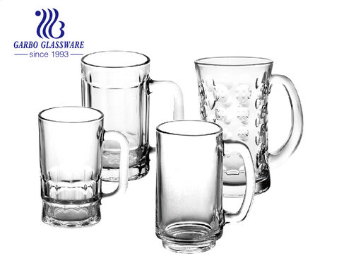 High white quality glass beer mug for European and American Maket