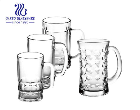 High white quality glass beer mug for European and American Maket