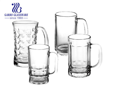 High white quality glass beer mug for European and American Maket