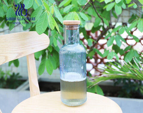 1L 1000ml new design glass juice water bottle with color spray 