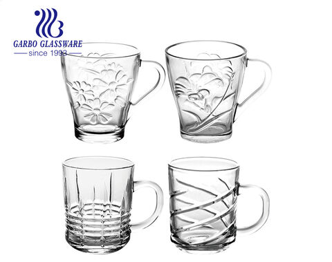 Günstiger Preis Wasserbecher mit Griff Heißer Verkauf klassische 160 ml Glas-Teetasse