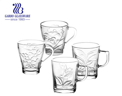 Günstiger Preis Wasserbecher mit Griff Heißer Verkauf klassische 160 ml Glas-Teetasse