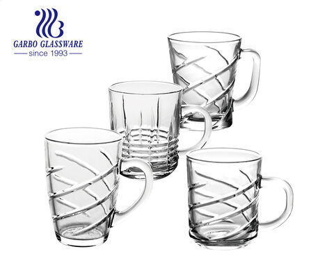 Tasses à thé en verre transparent créatif arabe de 7.89 oz