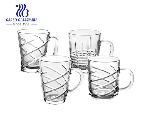 Tazas de té de vidrio transparente creativas árabes de 7.89 oz