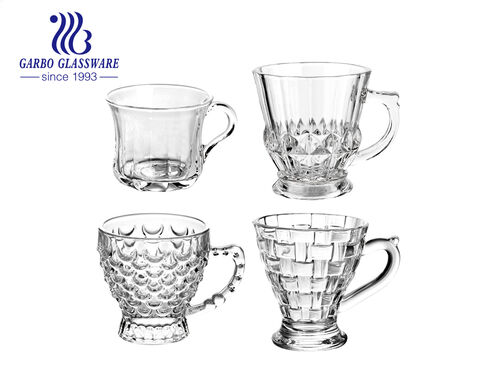 5oz clear glass turkish mug with handle