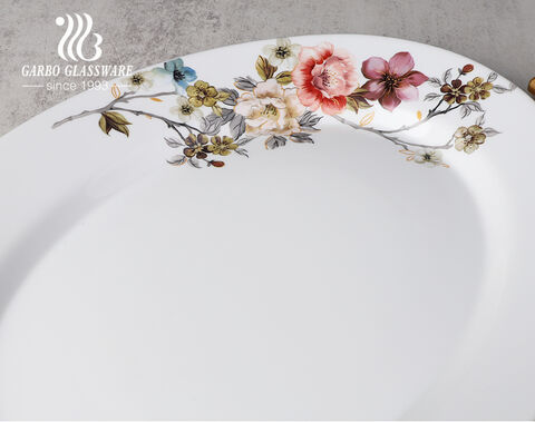Home Use Tableware Plate China Manufacturer Opal Glass Table Serving Dish