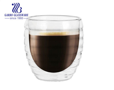 Vaso de chupito espresso pequeño de doble pared de 85 ml