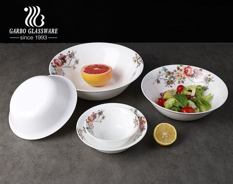 Bát trộn salad lớn 10.35 inch Bát thủy tinh opal