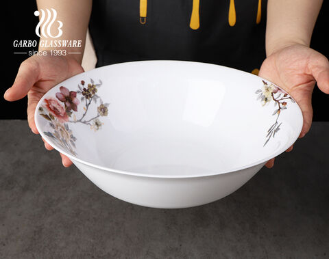 10.35 Inch big salad mixing bowl opal glass bowl