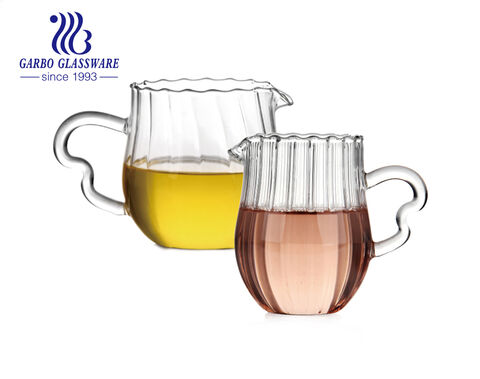 Fashionable 380ML high borosilicate material glass jug