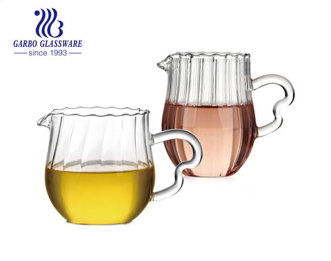 Fashionable 380ML high borosilicate material glass jug