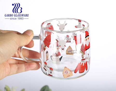 Tasse en verre double paroi de noël