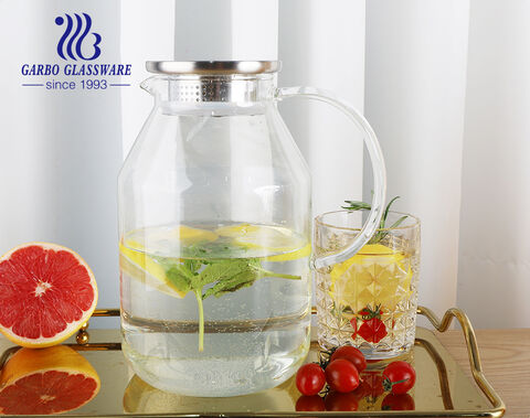 Clear Glassware 2000ml Glass Jug Borosilicate Kettle for Wholesale