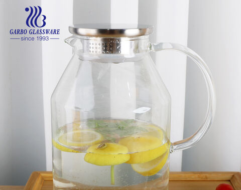 Clear Glassware 2000ml Glass Jug Borosilicate Kettle for Wholesale