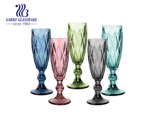 Luxury Solid Color Highball Glass Cups with Spiral Pattern Design for water service